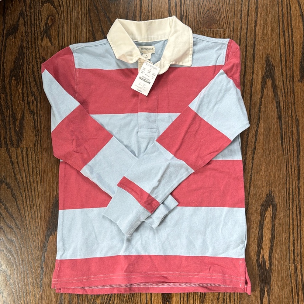 Jcrew Crewcuts Girls Rugby Striped Shirt - Brand New!
